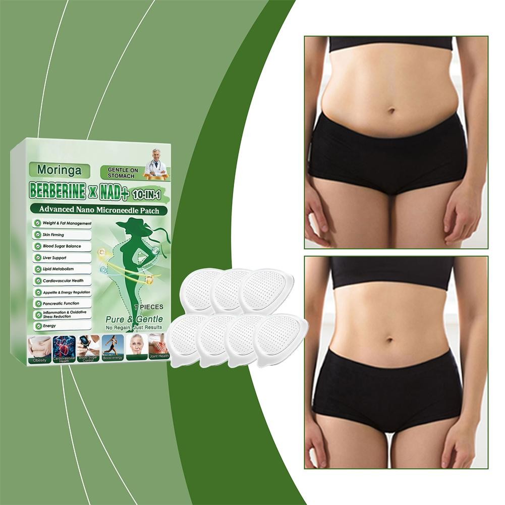 3PACK Moringa Berberine 10-in-1 Premium Nano Microneedle Patches 7Pcs/Box Lates