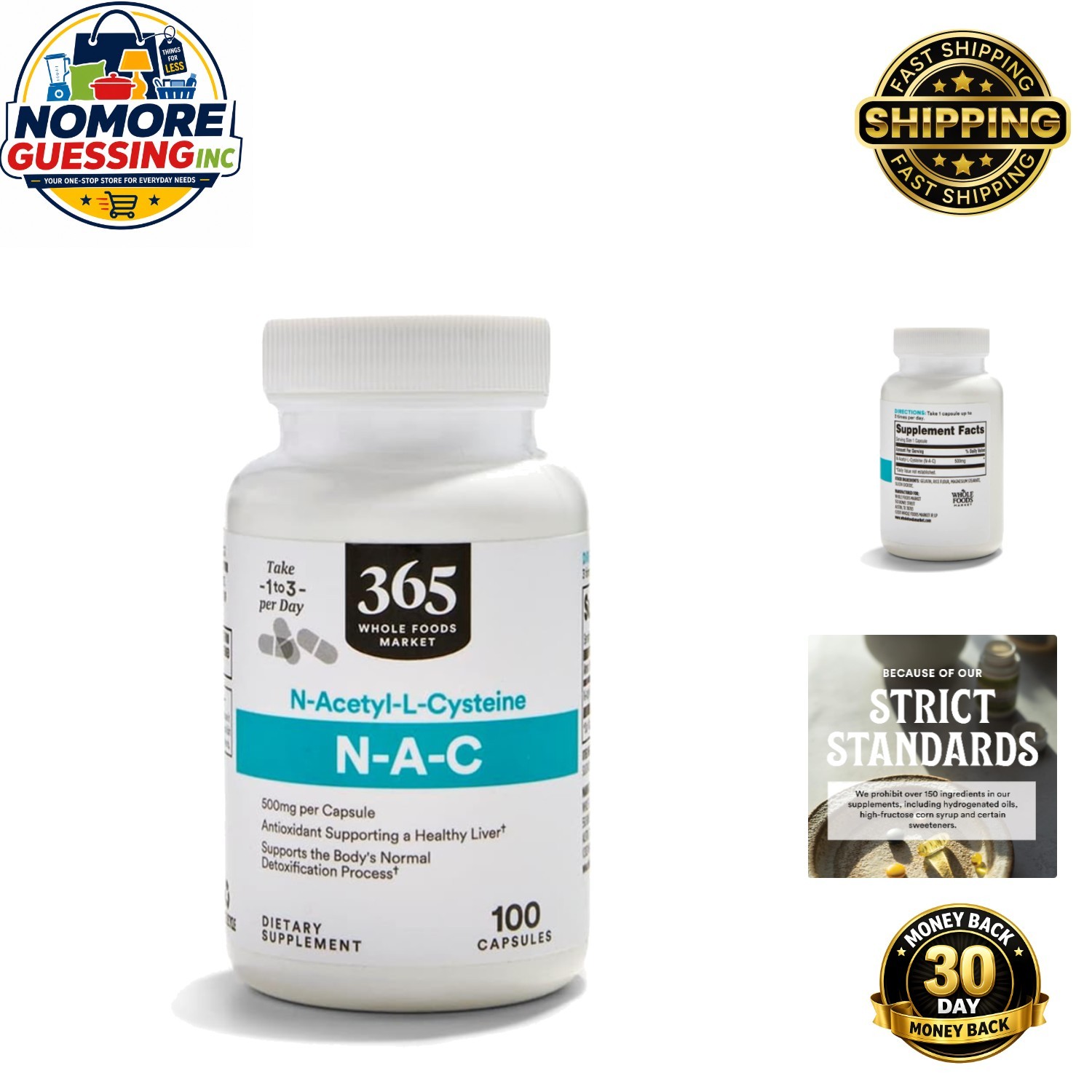 Detoxifying N-Acetyl L-Cysteine 500mg – 100 Capsules for Health-Conscious Adults