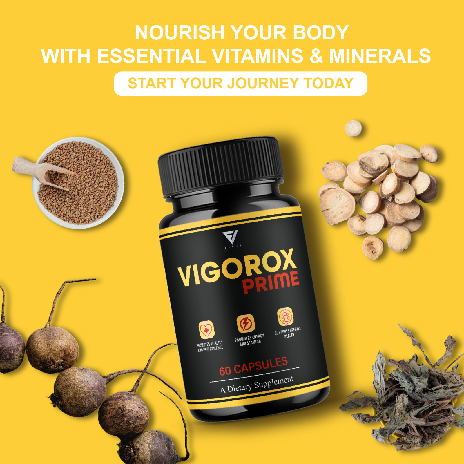 (3 Pack) Vigorox Prime Max Performance Supplement, VigoroxPrime (180 Capsules)