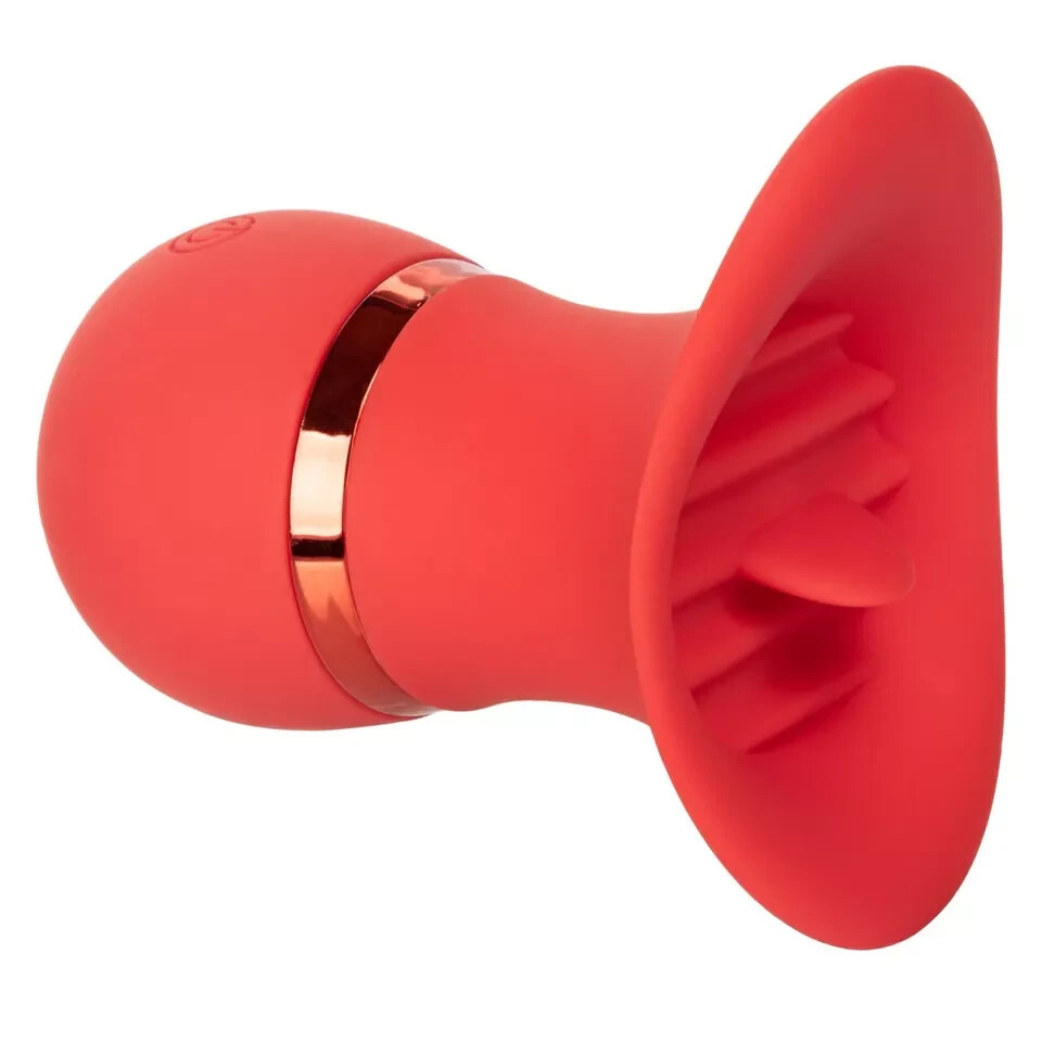 Cal Exotics French Kiss Charmer – Red Silicone USB Charging Cable Included