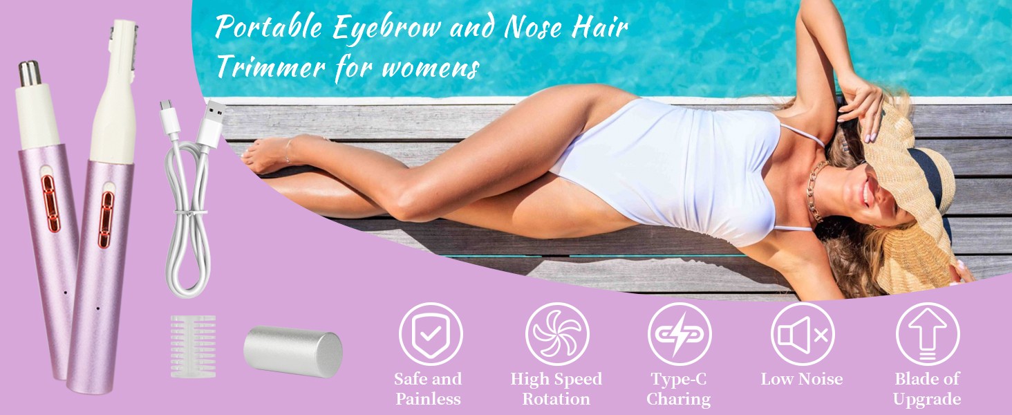 2026 Rechargeable Nose and Ear Hair Trimmer for Women Men – Painless Facial and
