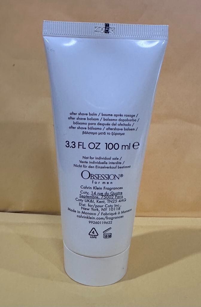 OBSESSION by CALVIN KLEIN for Men 3.3 oz AFTER SHAVE BALM New As Picture FRESH