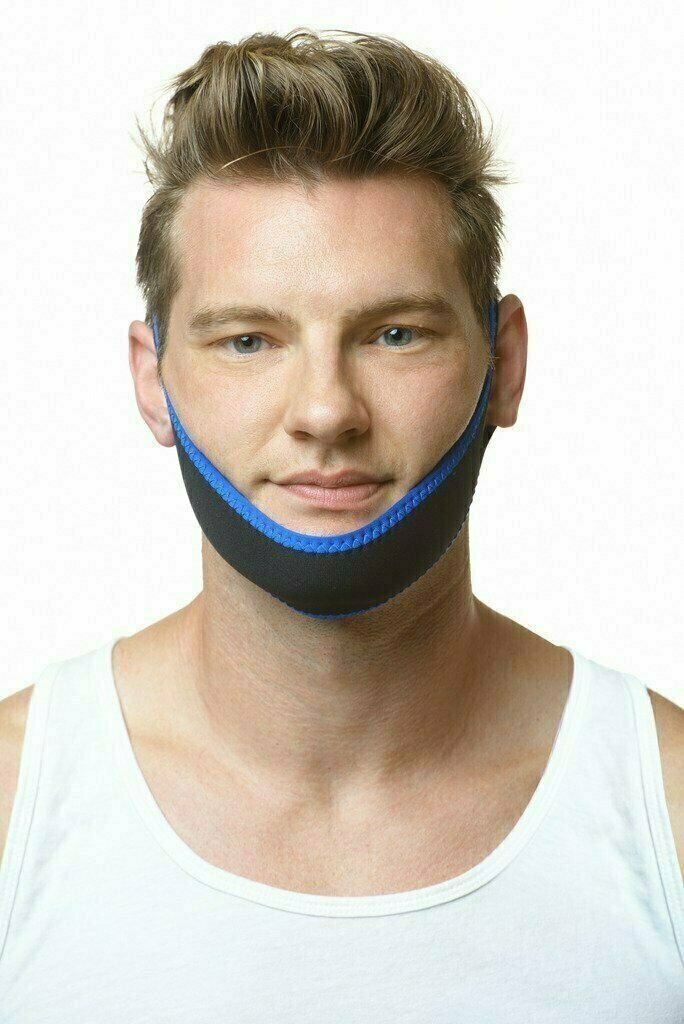 Adjustable Anti-Snore Chin Strap SnoreDoc (SN-003 V2) 77cm Blue