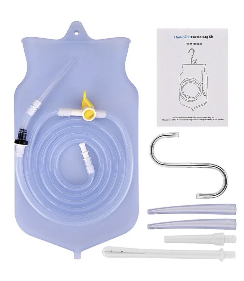 2L Reusable Silicone Water Bag Enema Kit Colonic Irrigation Cleanse Health Care