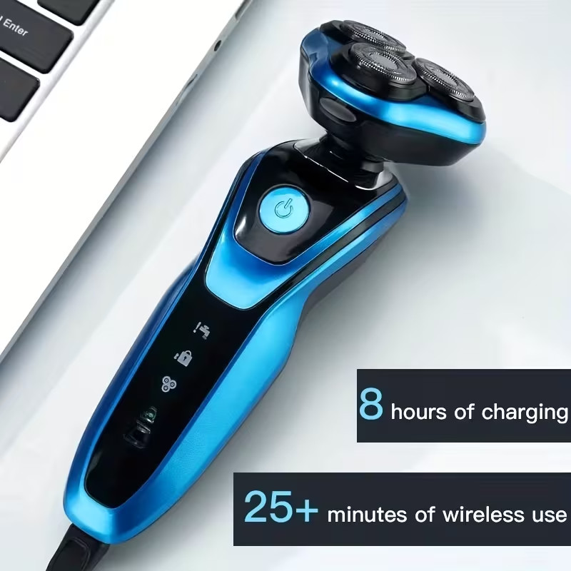 Men’s 3-in-1 Electric Shaver & Nose Hair Trimmer with USB Rechargeable, Floating