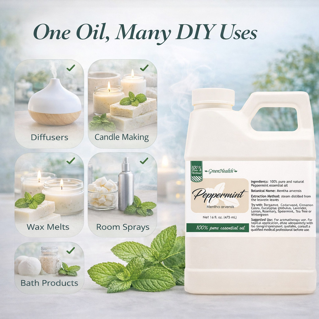 16 fl oz Peppermint Essential Oil 100% Pure – Bulk Size