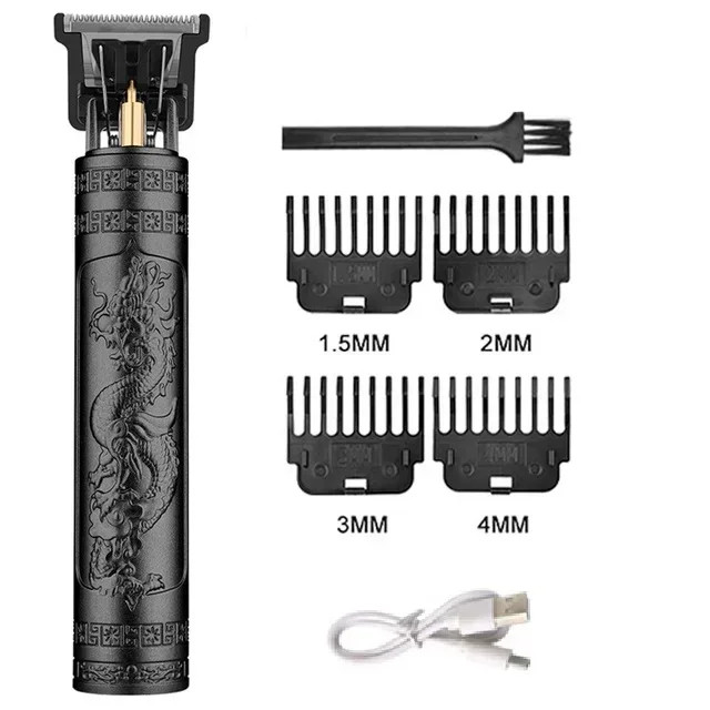 Cordless Hair Trimmer Vintage Hair Clipper USB Fast Charging Hair Cutting Machin