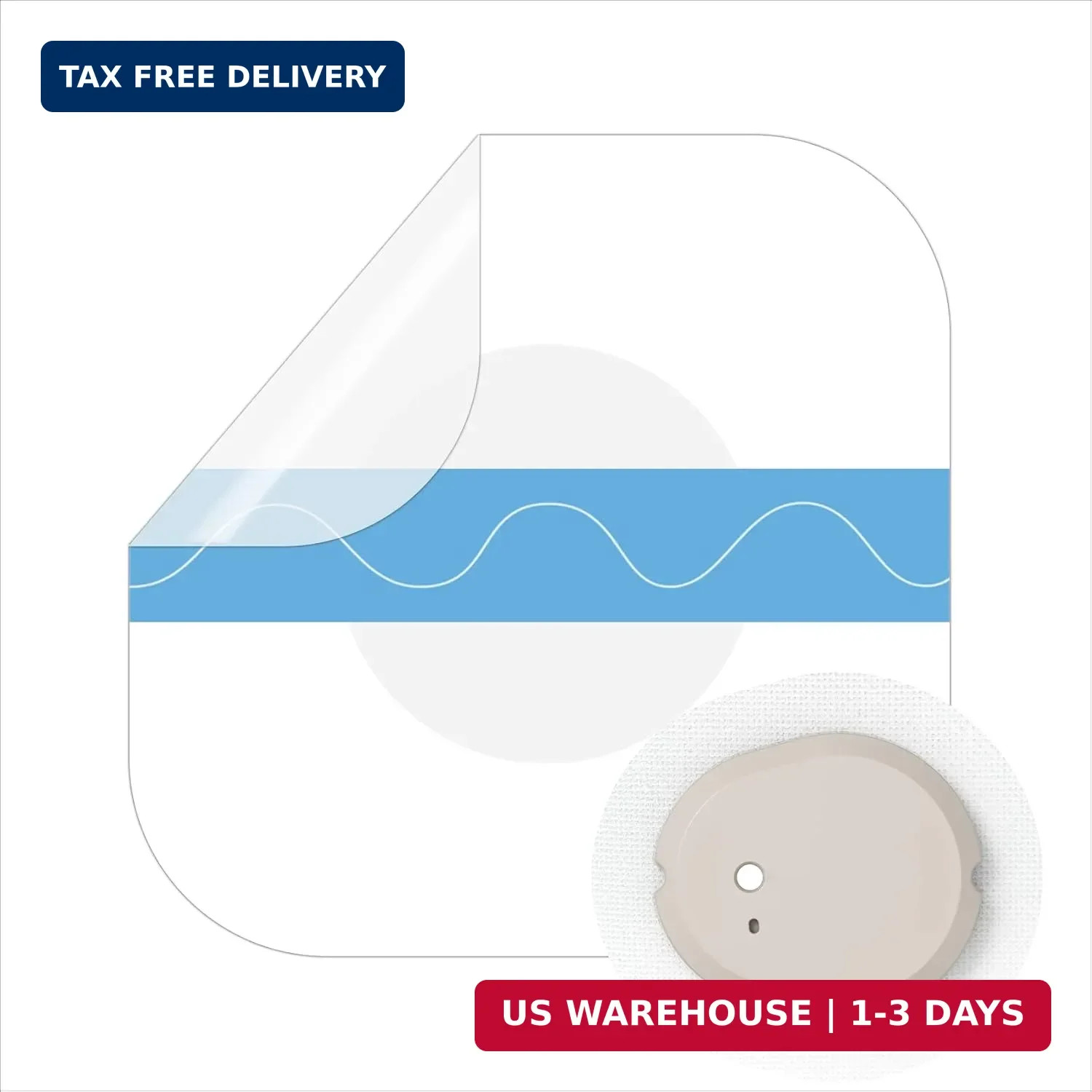 Dexcom G7 over Patches Waterproof Full Coverage 50 Pack Breathable & Transparent