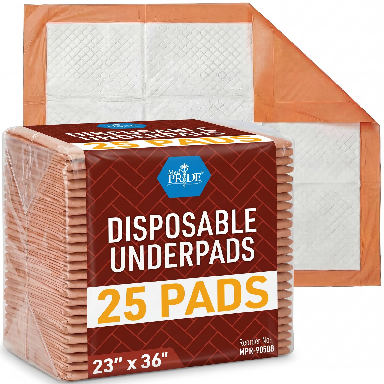 MED PRIDE Disposable Underpads 23×36 in, Super Absorbent Adult Bed Pads for I…