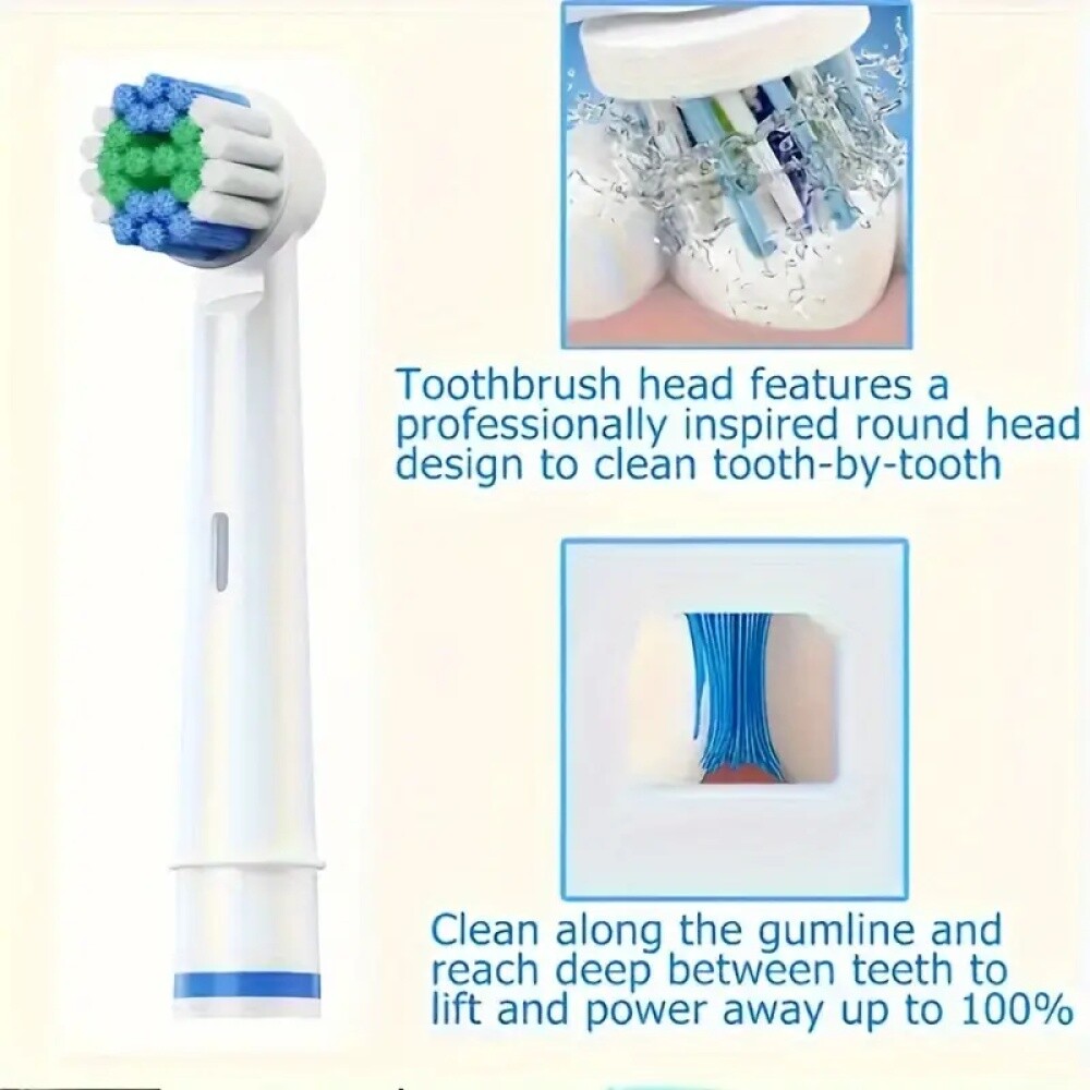 Pro Rotating Electric Toothbrush Rechargeable With 4 Brush Heads 5 Modes Timer