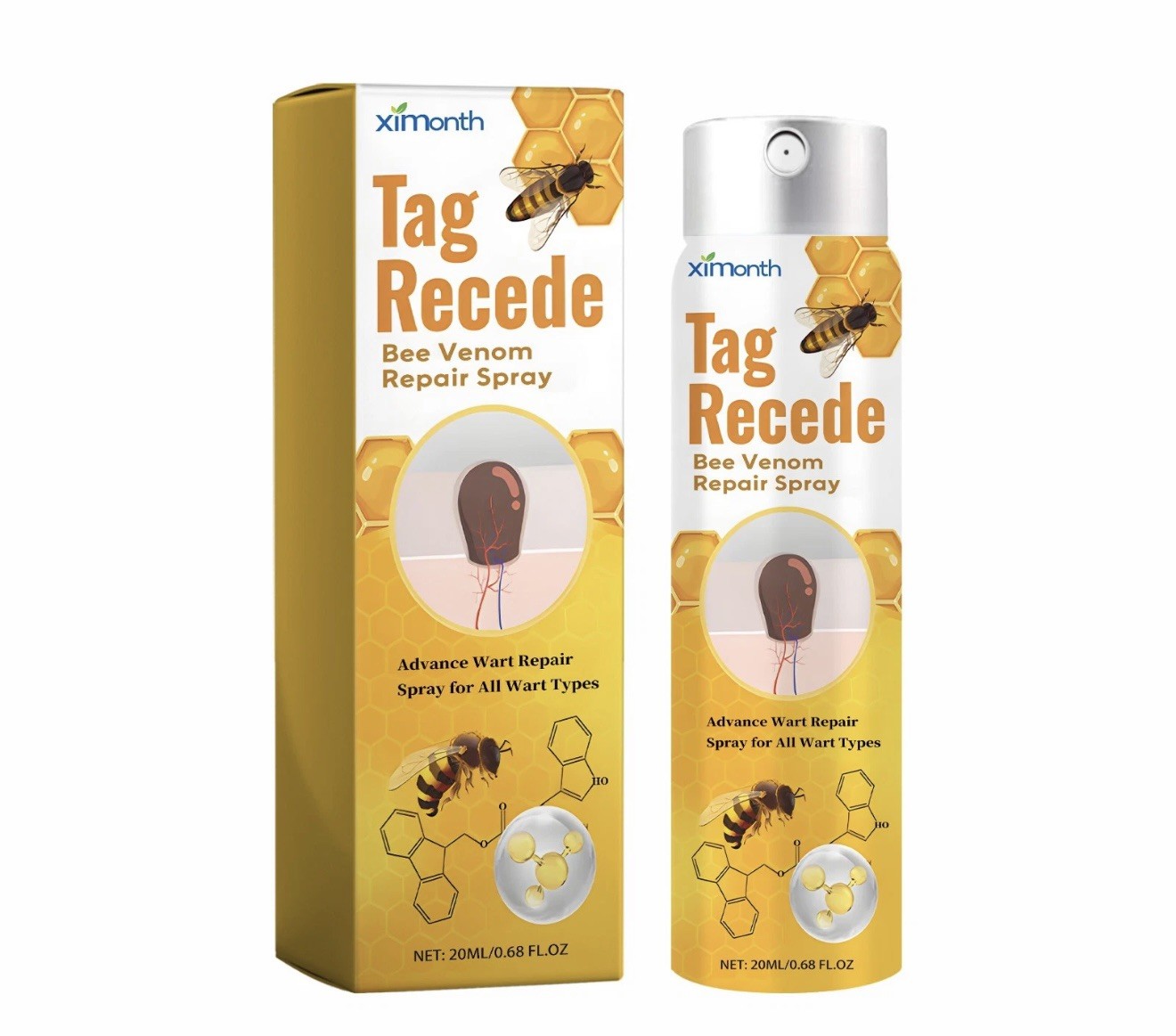 Beesvenom Wart Care Spray Improves Flesh Particle Mole Repair Smooth Skin Wart