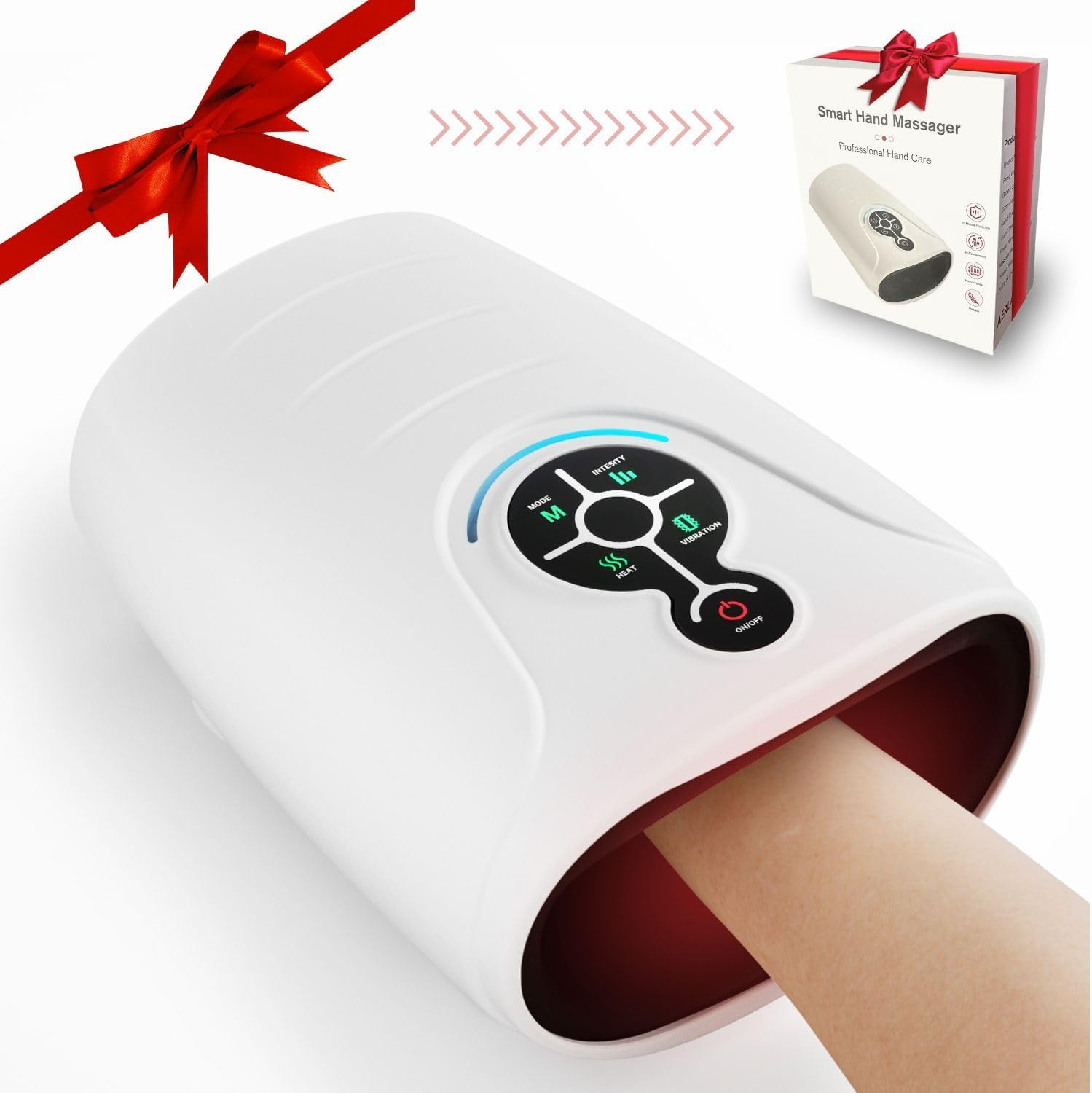 Hand Massager Heat Compression Carpal Tunnel Arthritis Wrist Finger Pain Relief
