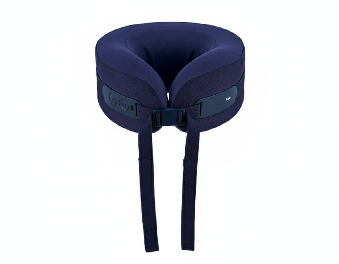 Pulio Portable Neck Pillow Massager – Cordless Travel C-Rest Therapy – NEW