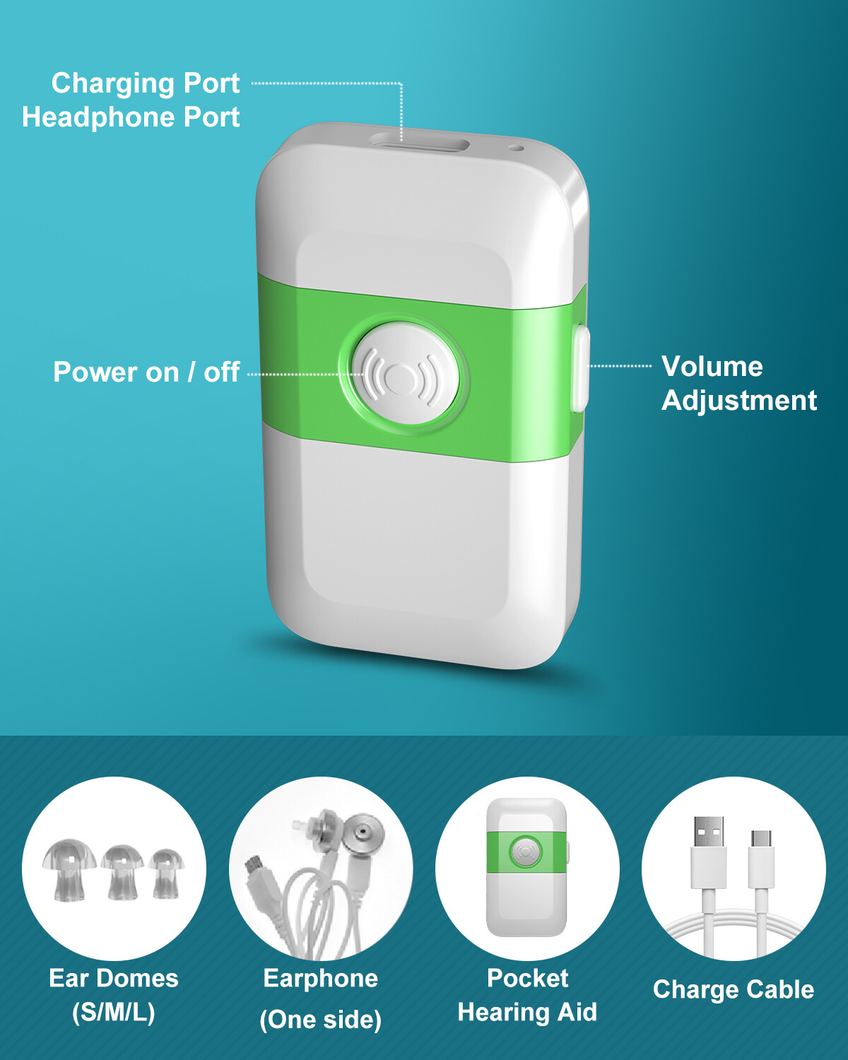 Pocket Hearing Aid Ear Hearing Device Booster Sound Amplifier Enhancer Personal