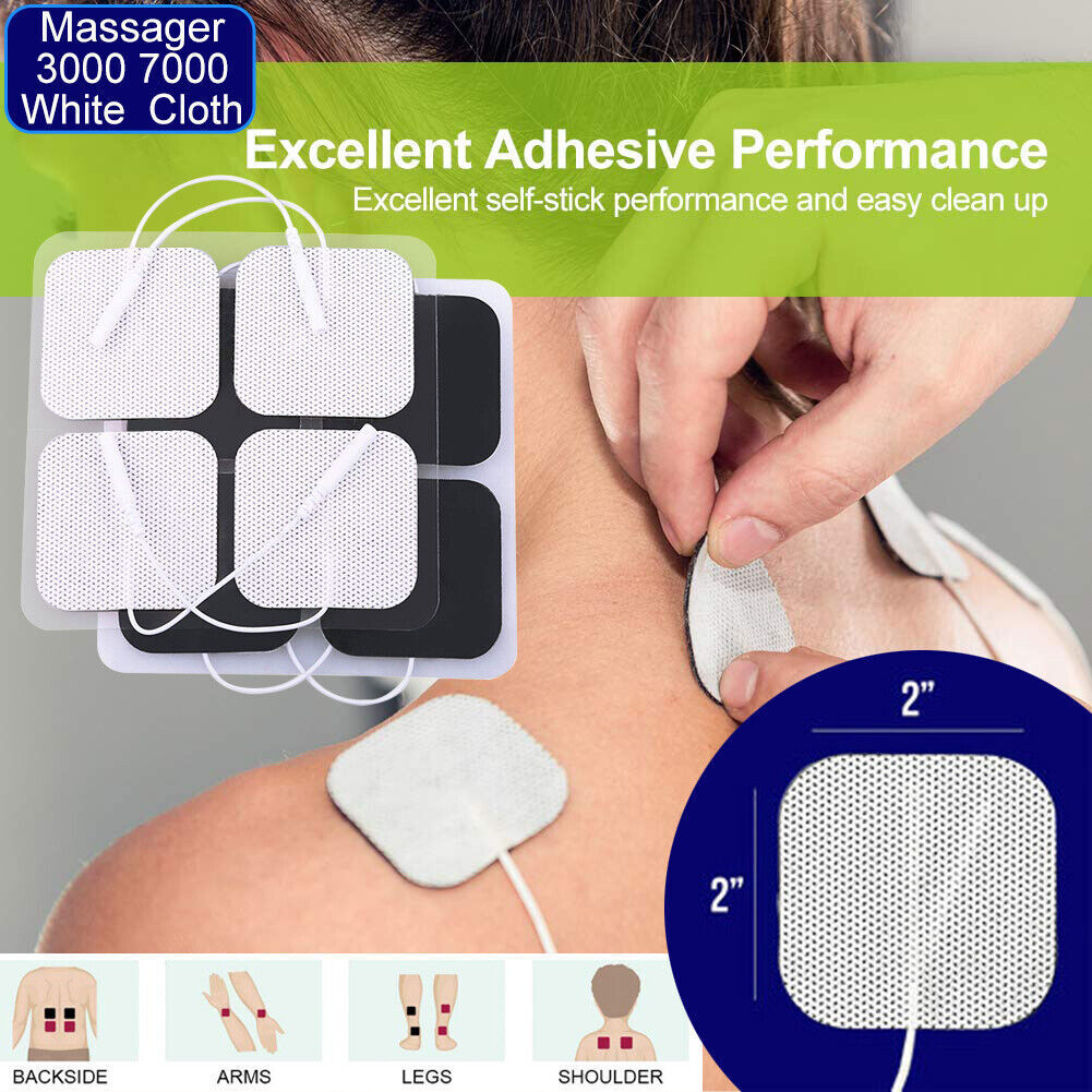TENS Electrode Pads EMS Replacement Unit 7000 3000 2×2 Muscle Stimulator BULK