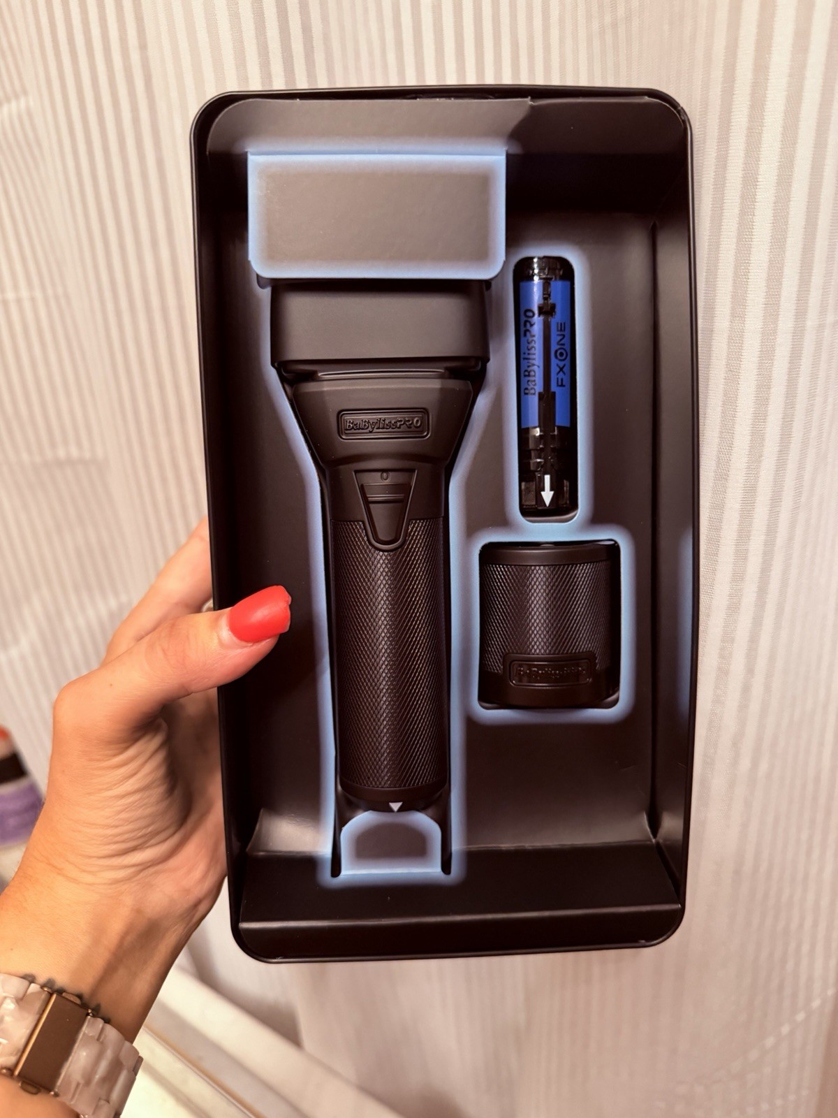BaBylissPRO BLACKFX FXONE Cordless Foil Facial Shaver, Rechargeable FX79FSMB