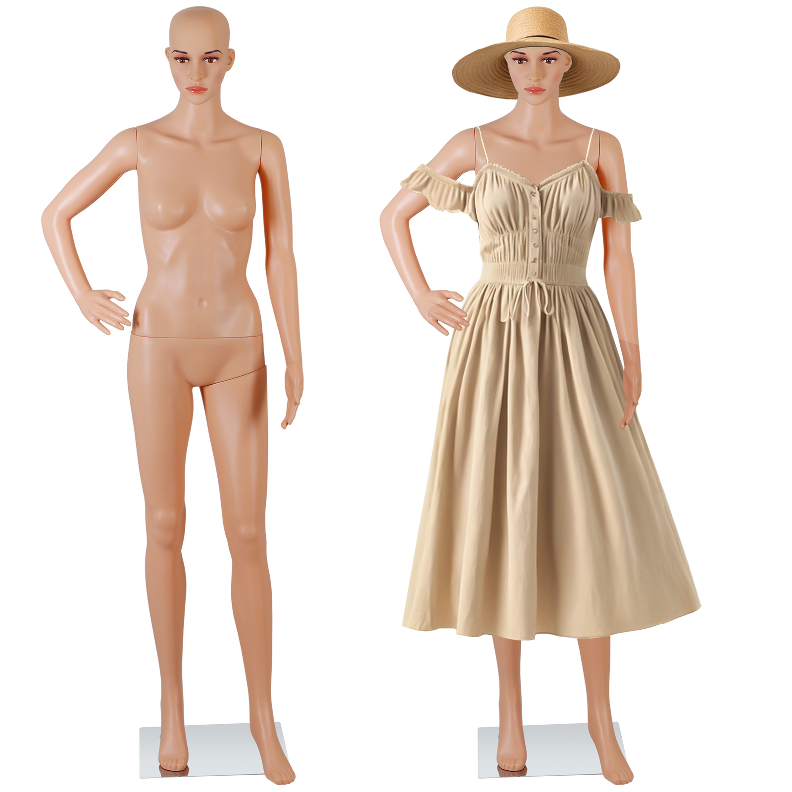 Female Mannequin Manikin Dress Form 69″ Adjustable Mannequin Full Body with Base