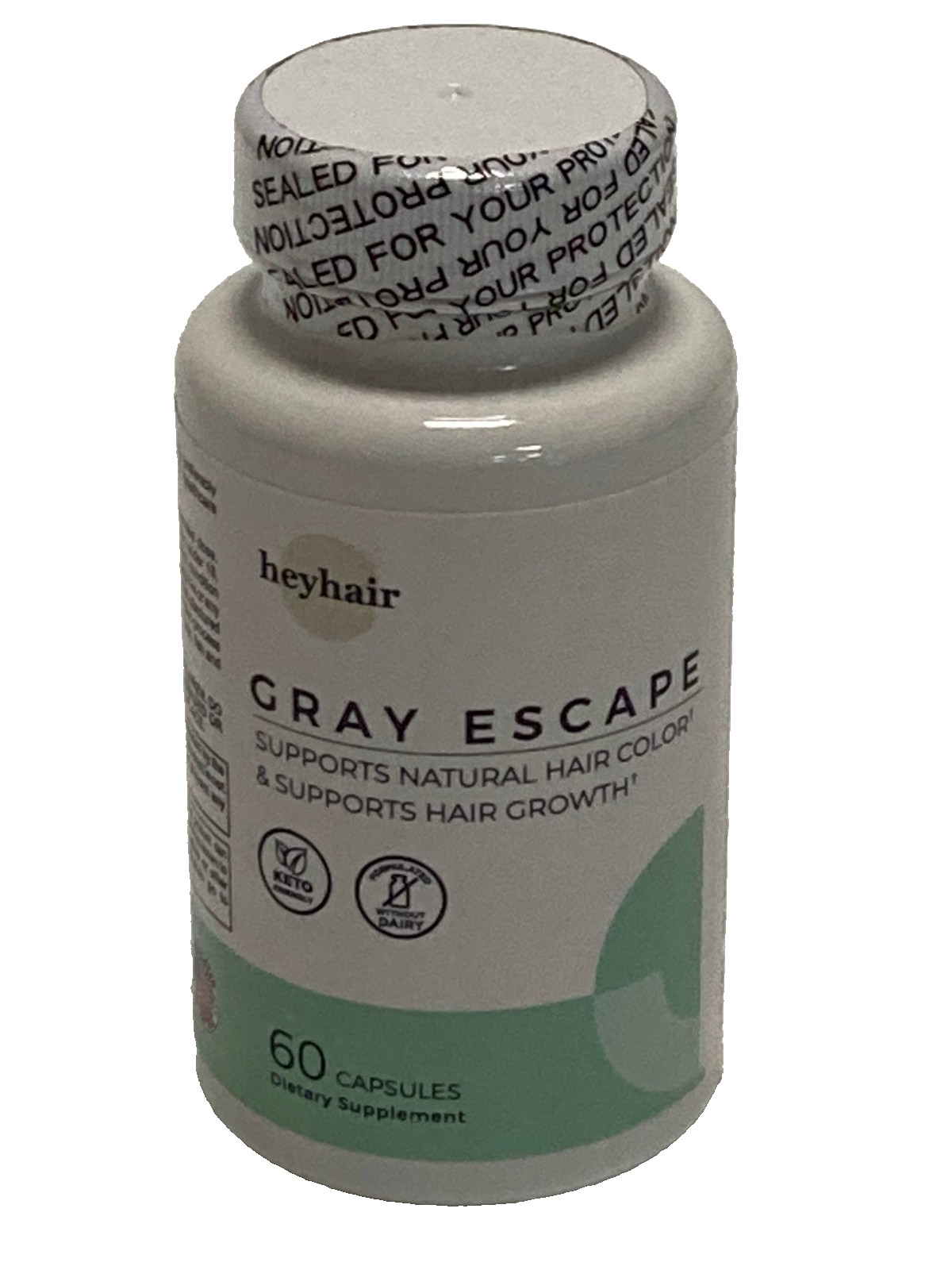 Heyhair Grey Escape Supplement Supports Healthy Hair Color 60 Capsules Exp:12/26
