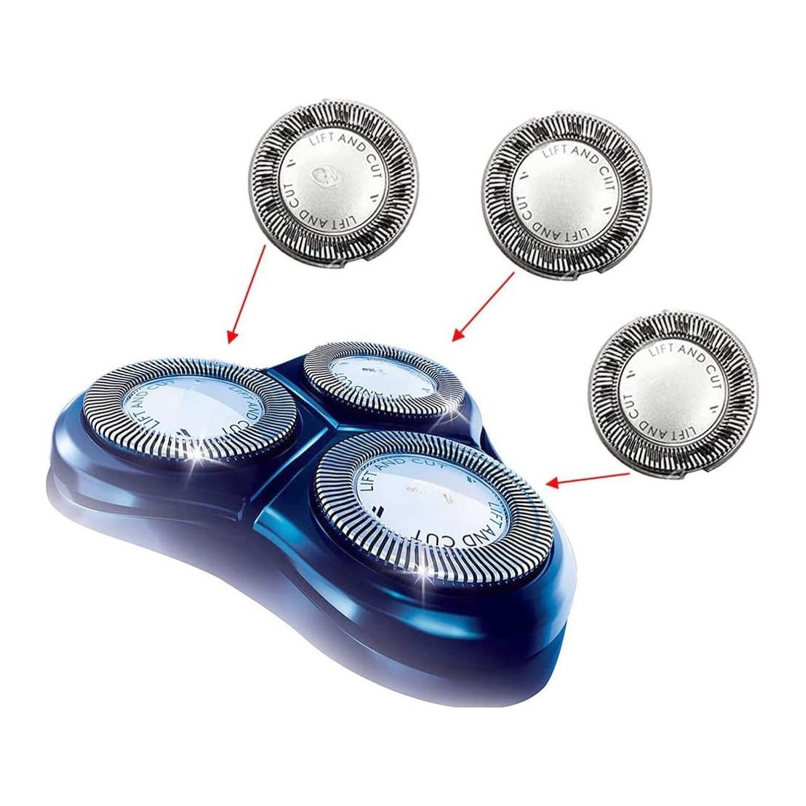 6-Pack Replacement Heads for Philips Norelco Shaver Razor Head HQ56 HQ55 HQ4 HQ3