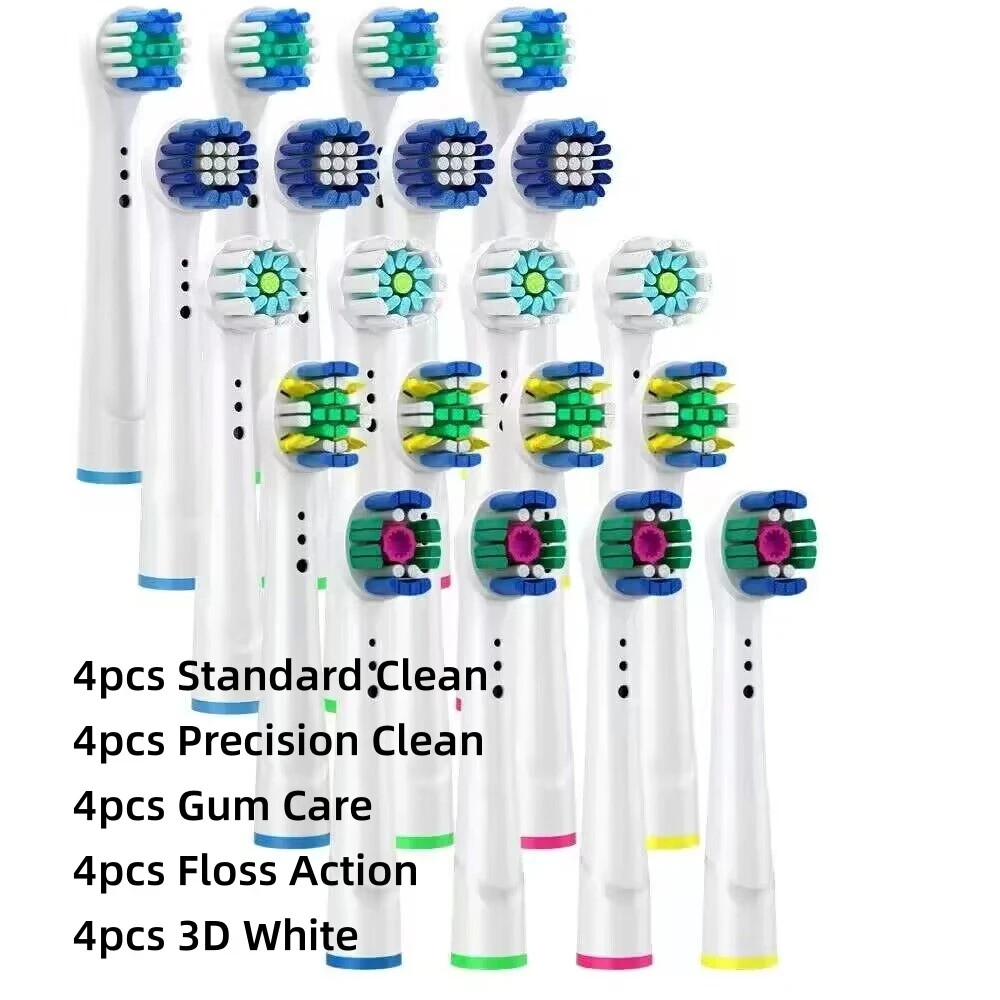 Replacement Toothbrush Heads Fits Oral B Electric Brush Refills DuPont Bristles