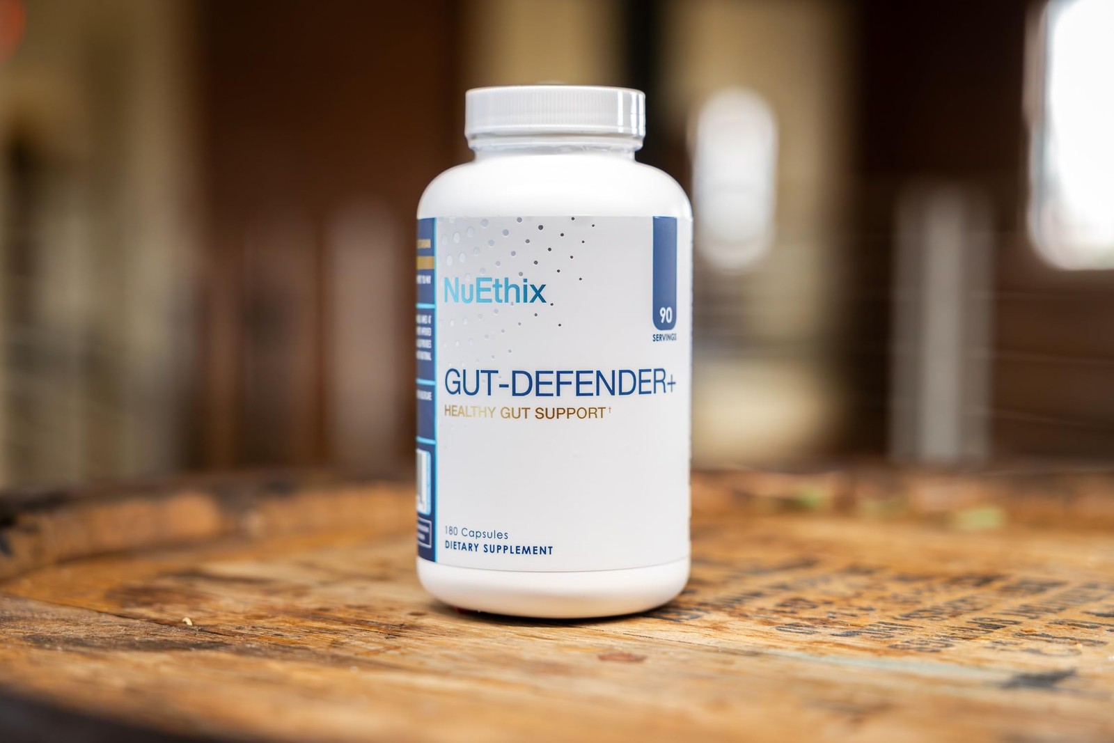 NuEthix Formulations Gut Defender+ Microbiome 180 Count (Pack of 1), Red