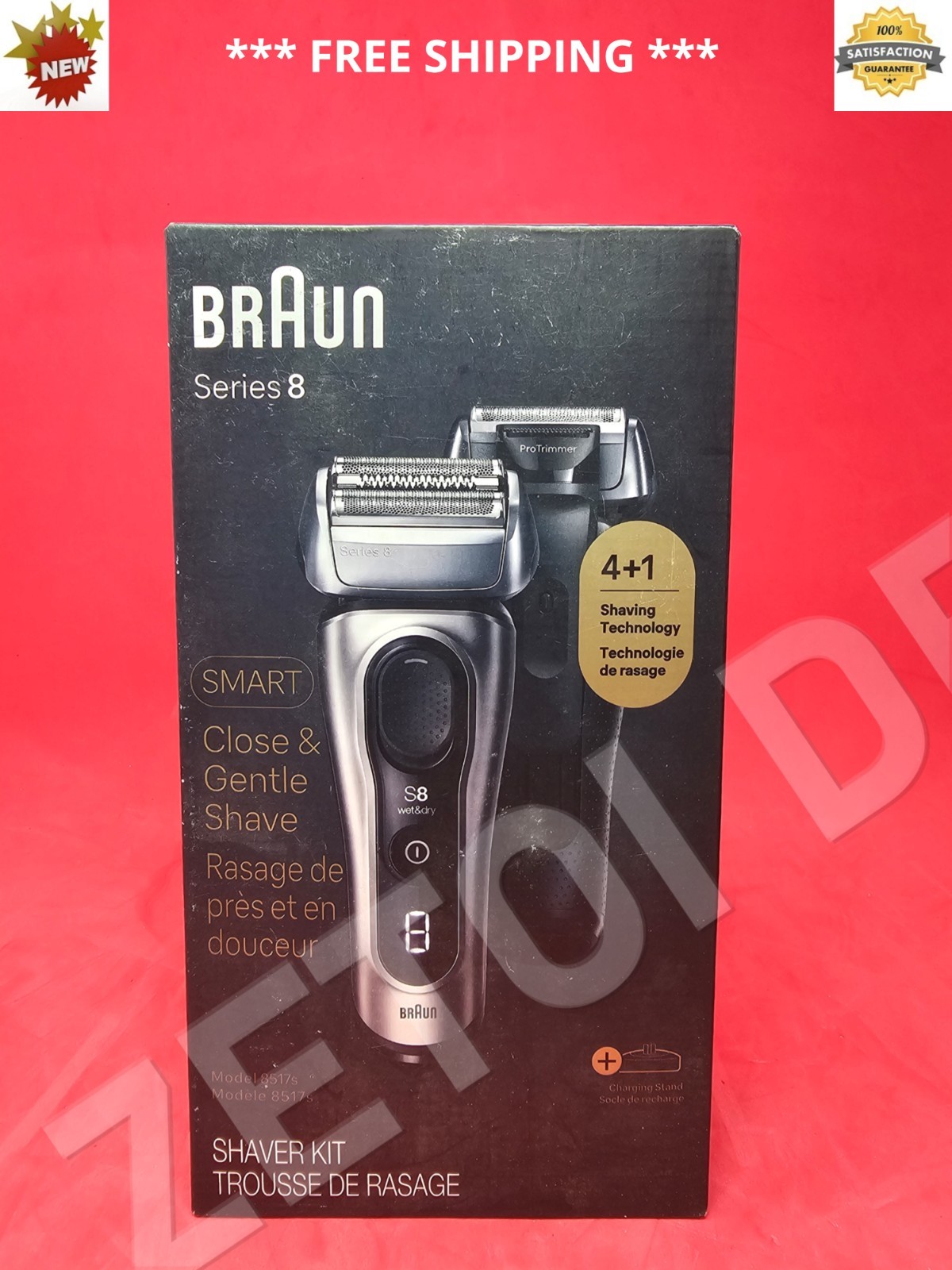 **BRAND-NEW**Braun 8517s Series 8 Wet/Dry Electric Shaver Rechargeable Razor