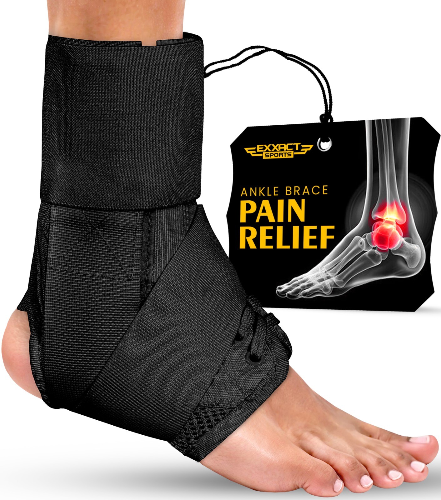 Exxact Sports Adjustable Ankle Brace for Men & Women – Support & Pain Relief