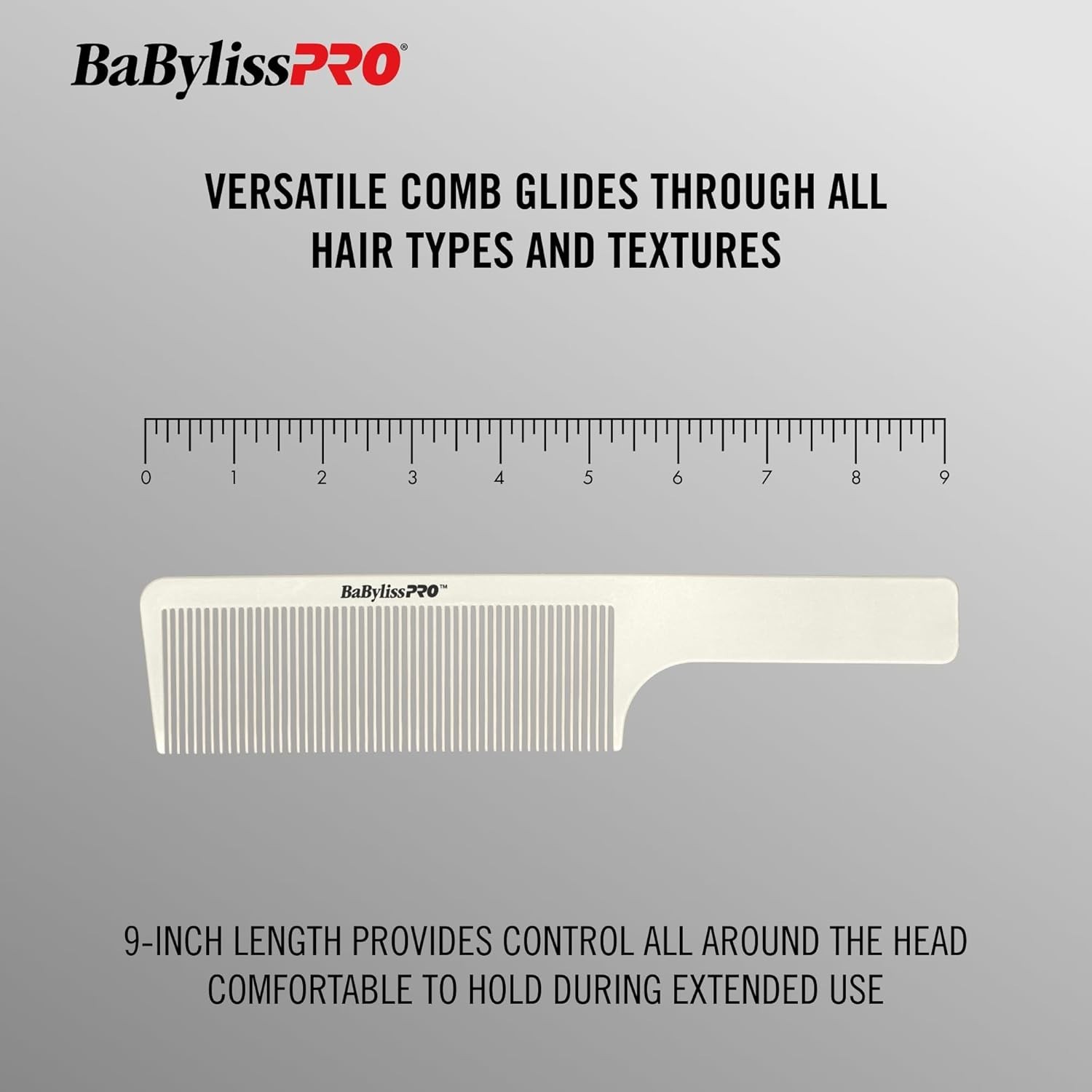 Durable 9-Inch Clipper Comb by Barberology: Perfect for Clipper-Over-Comb Styles