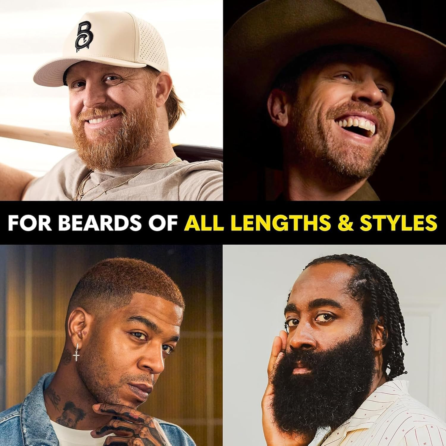 Beard Wash and Conditioner Set – Facial Hair Shampoo & Leave-In Conditioner for