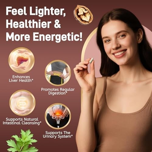 Totaria 120 Counts 25-in-1 Wormwood Black Walnut Clove Cleanse for Humans Capsul