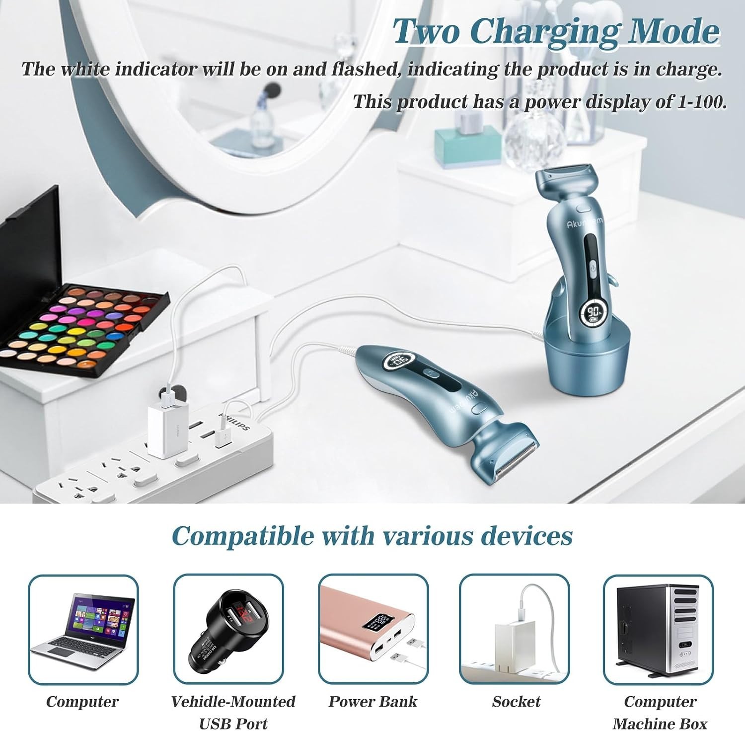Electric Razors for Women for Legs Bikini Trimmer Electric Shaver for Women U…