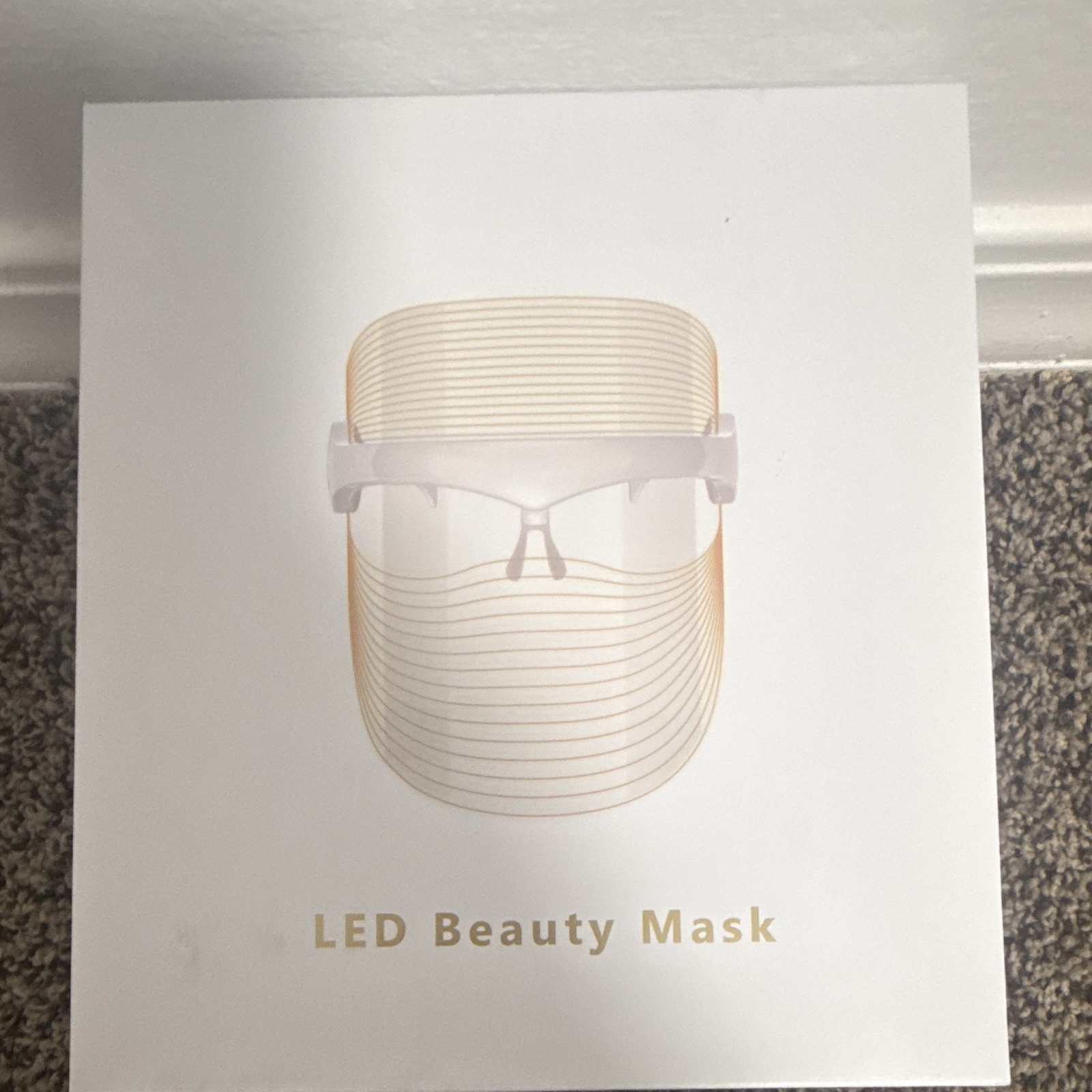 7-Color LED Light Therapy Face Mask, White, Rechargeable Battery, Unisex