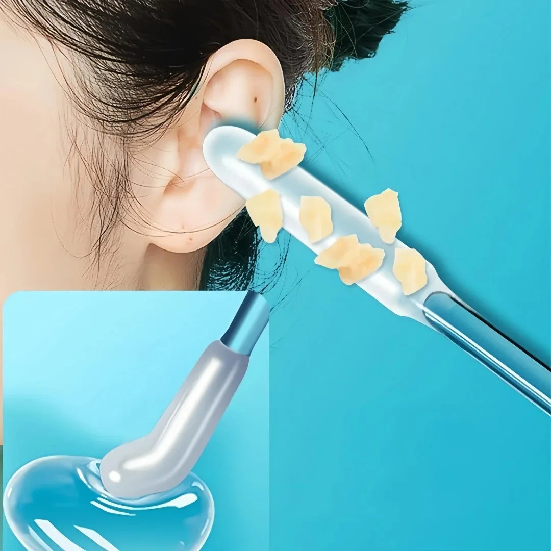 24PCS Silicone Sticky Ear Wax Cleaning Sticks Soft Spiral Ear Pick Tools