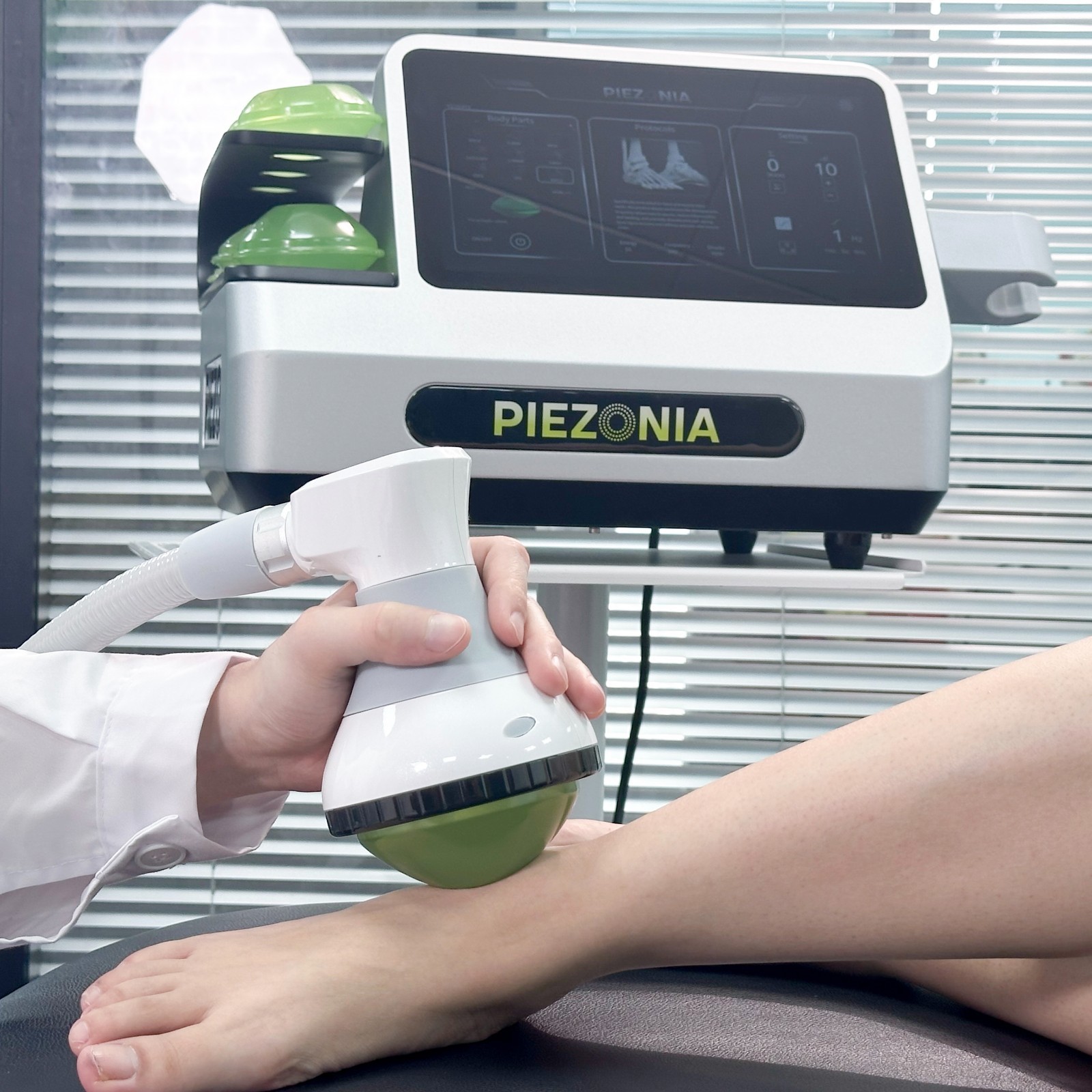 Silver & Black Piezoelectric Shockwave Massager Adjustable Intensity