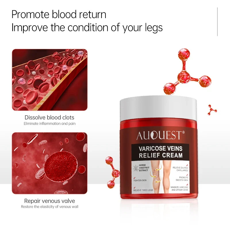 Varicose Veins Relief Cream Relieve Tired Legs Spider Pain Tighten Smooth Skin
