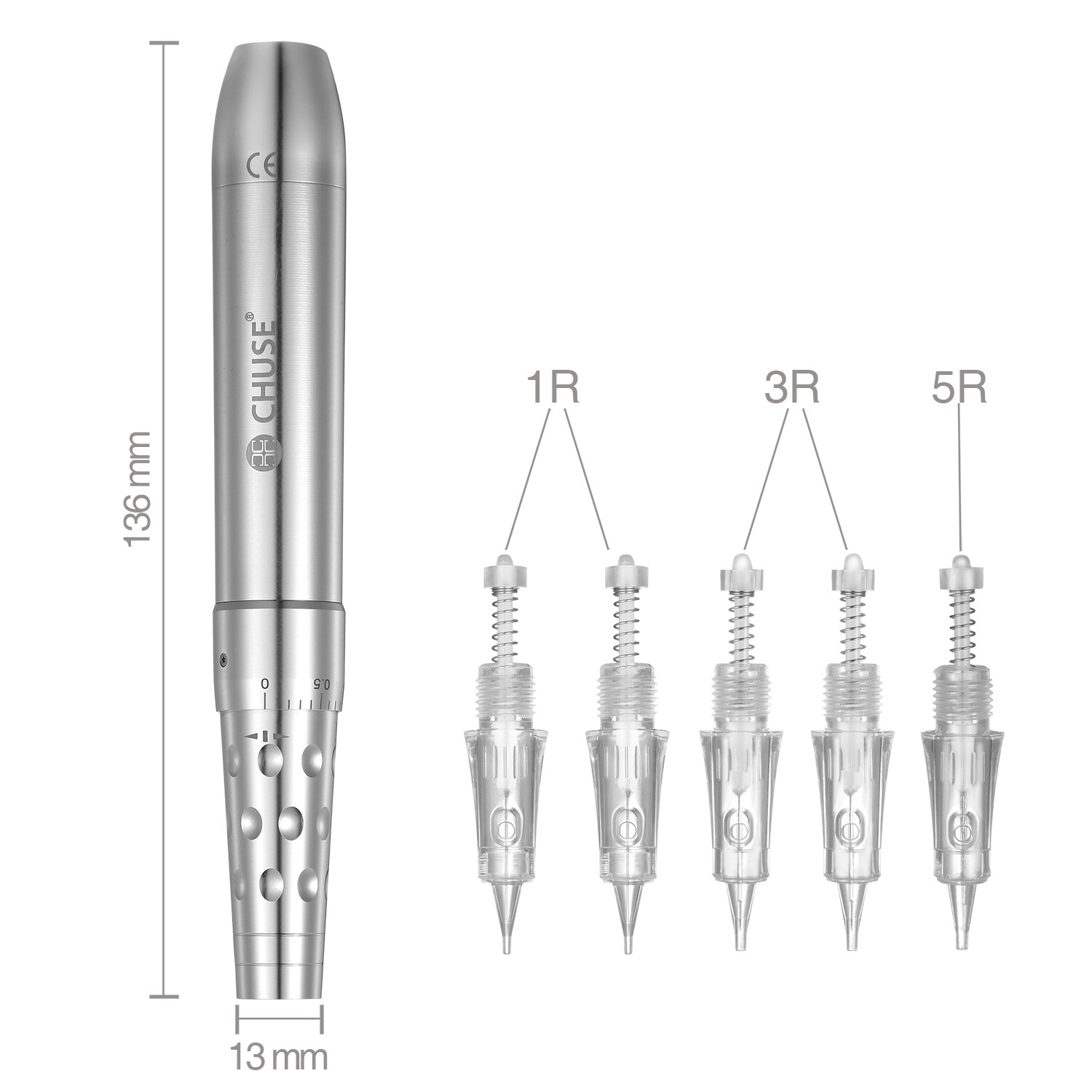 CHUSE Permanent Makeup Machine Pen Tattoo Cartridge Needles Kit C18 Classic 12V