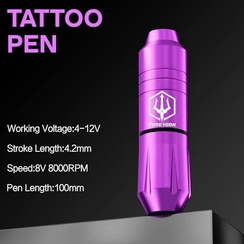 Wireless Tattoo Kit Complete for Beginners Pen Machine with Power Supply Needles