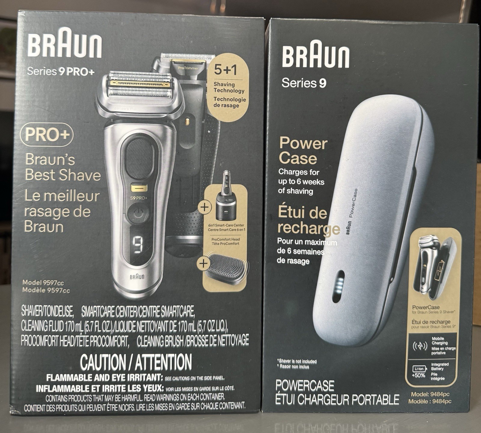 Braun Series 9 Pro+ 9597cc Silver Foil Shaver SmartCare Center & PowerCase