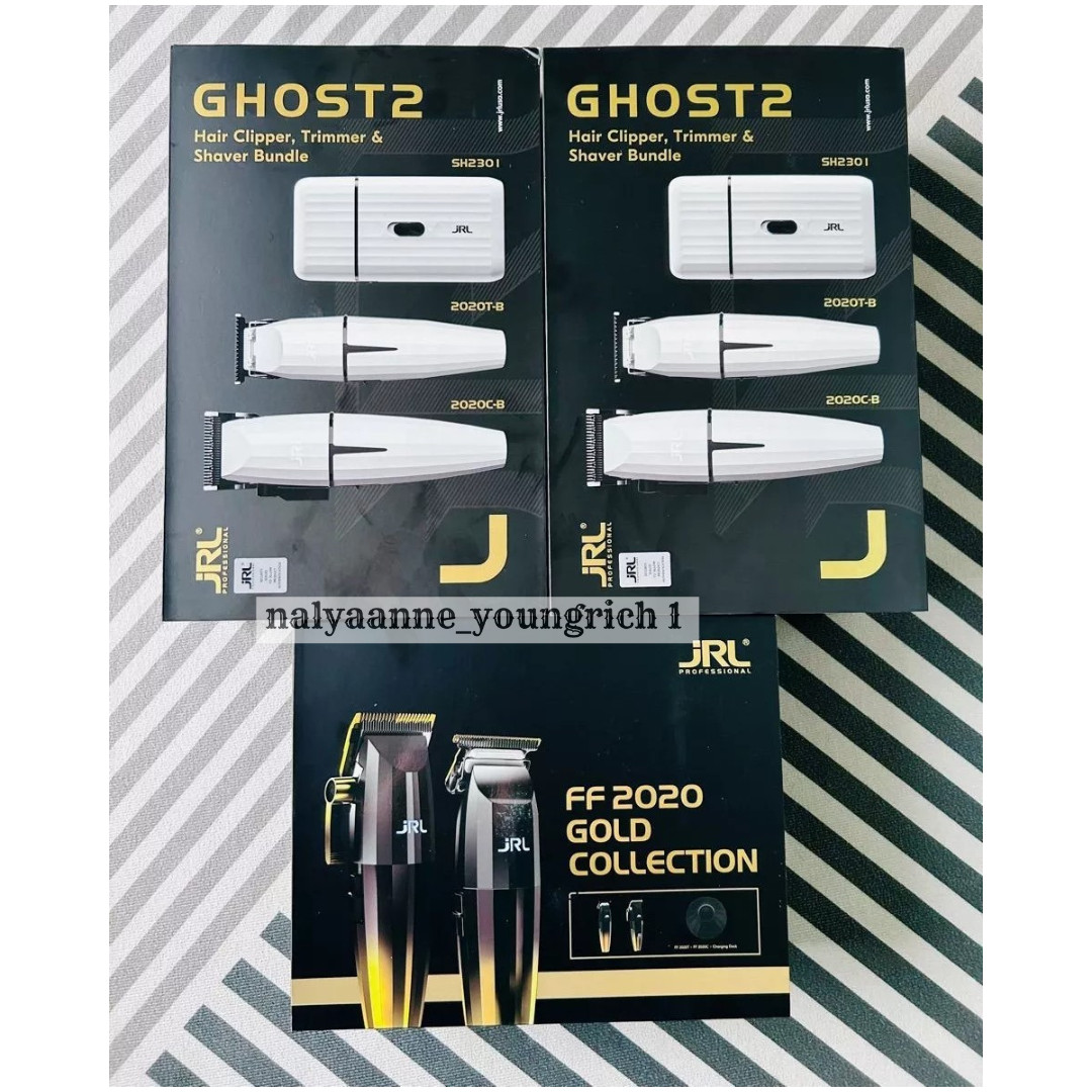 JRL Ghost 2 Combo Edition FF2020 Collection Onyx Hair Clipper, Trimmer, Shaver