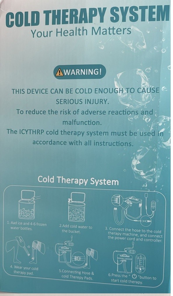 Cold Therapy Machine with Programmable Timer, Portable Ice Machine for Knee afte