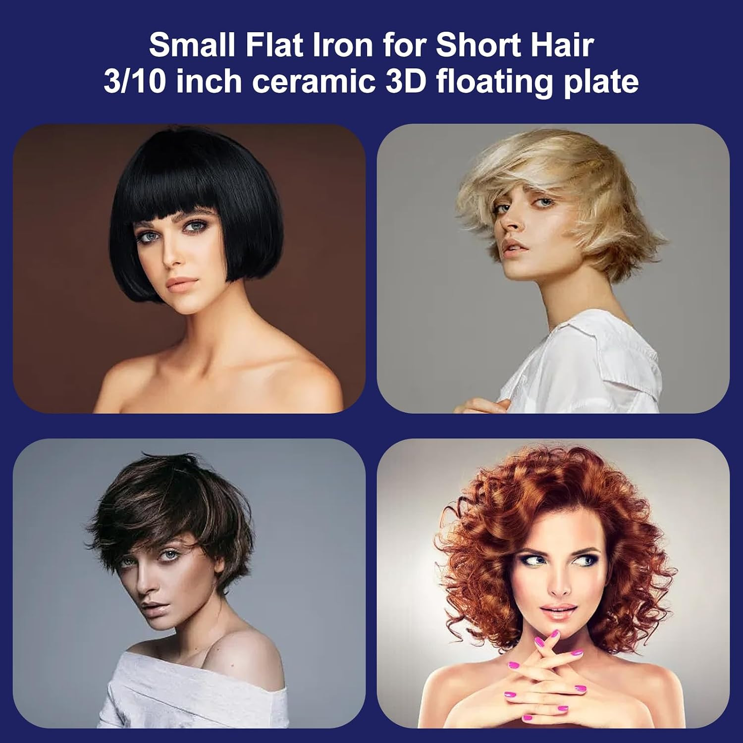 Pencil Flat Iron 3/10” Small Flat Irons for Short Hair,Pixie Cut & Bangs,Hair S