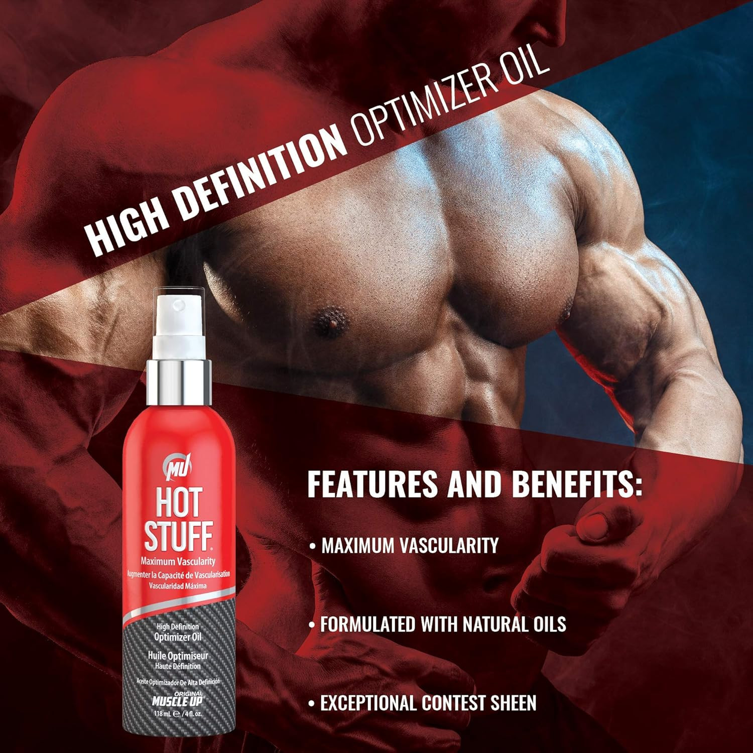 Hot Stuff Maximum Vascularity High Definition Optimizer Posing Oil (4 Fl. Oz By