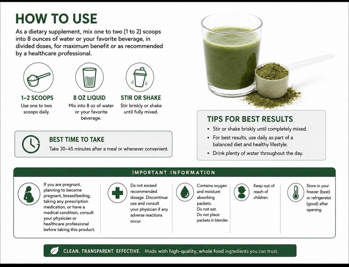 Vibrant Health Green Vibrance Superfood Powder 30 Servings 25 Billion CFU Sealed