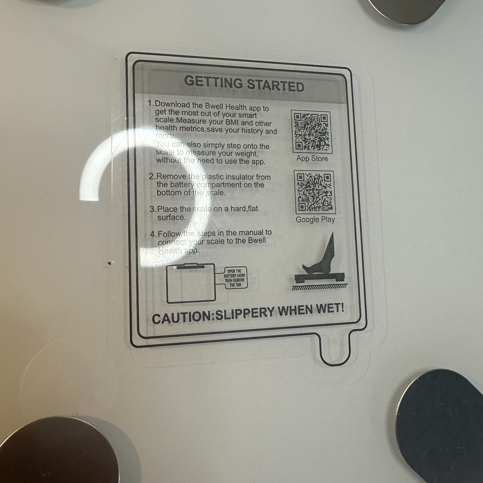 B-WELL Bluetooth Smart Scale LED Display EF-919B4 FCC 2021 Release
