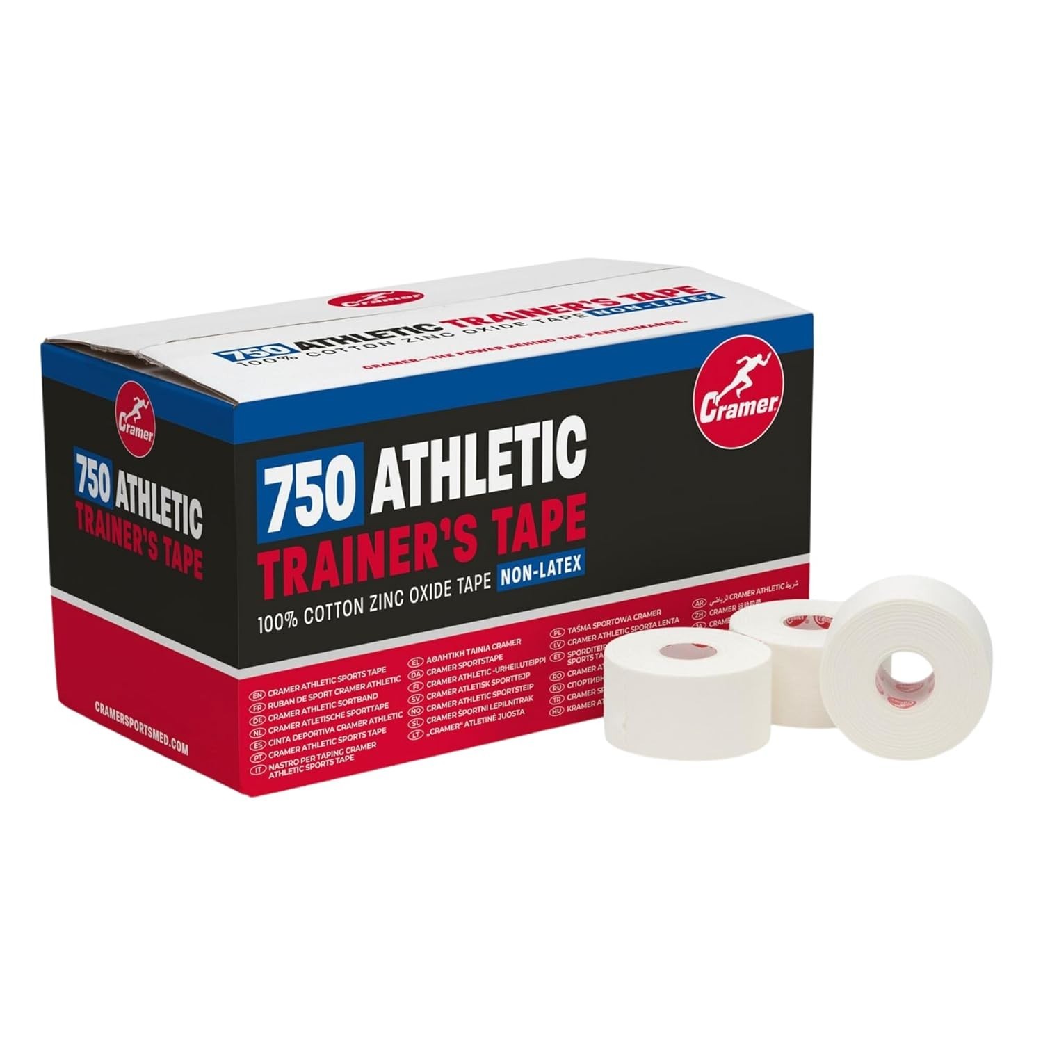 Team Color Athletic Tape White 1.5″x15yds 32-Roll Bulk Latex-Free Sports Wrap
