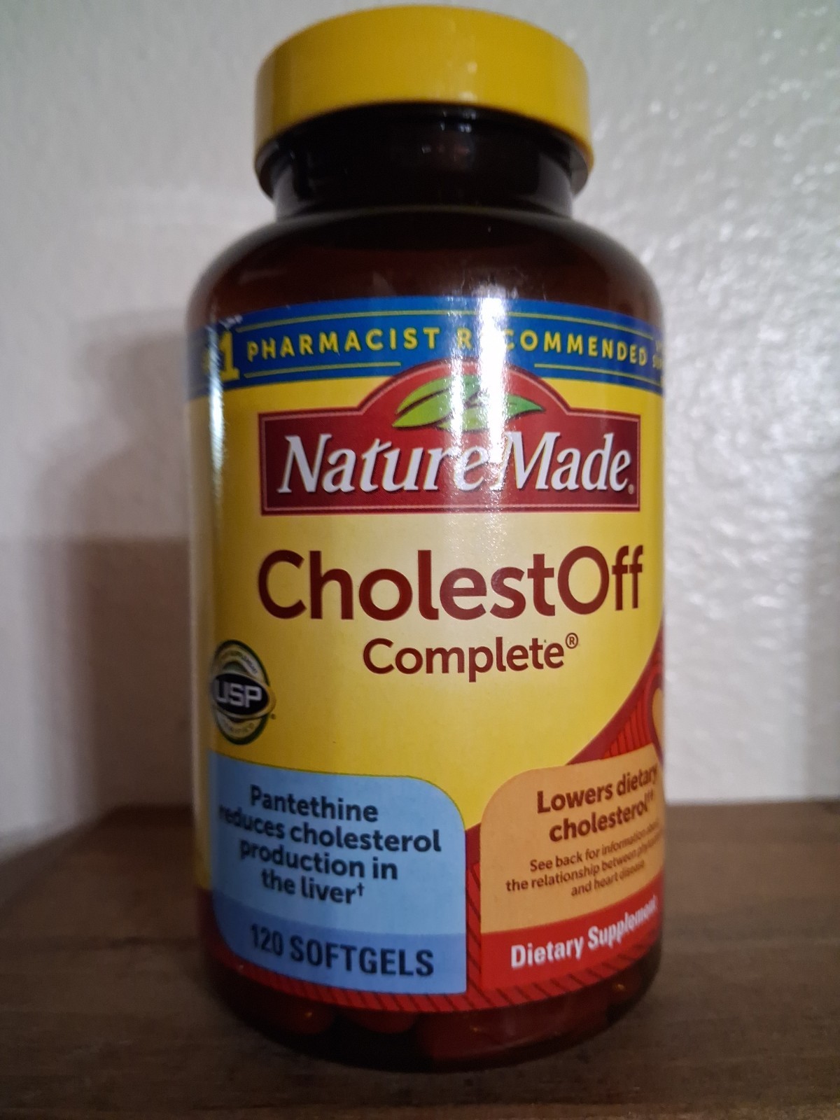 NATURE MADE CholestOFF Complete 120 Softgels Reduces Cholesterol EXP 2028 FRESH