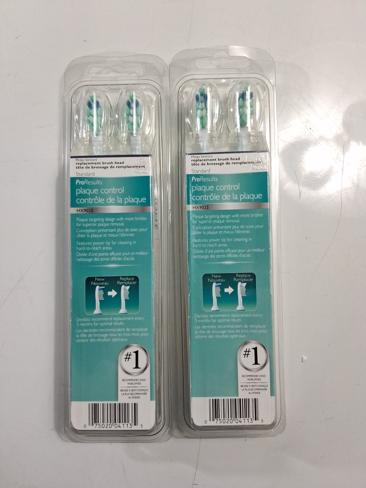 (2)3-pack Philips Sonicare #C2 Plaque Control Brush Heads HX9023/65 -Ships Free