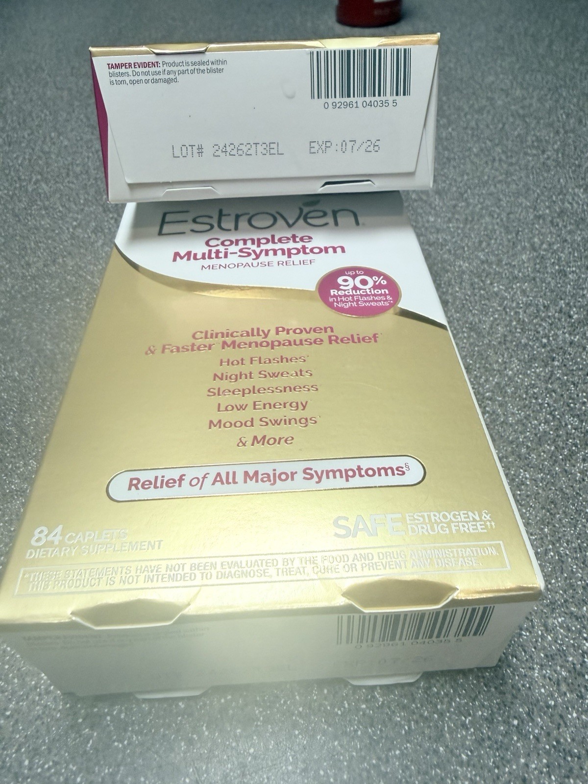 Estroven Complete Multi-Symptom Menopause Relief 84 Caplets Free Shipping 07/26