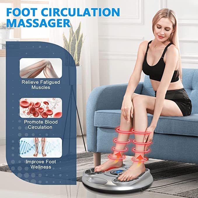 EMS Foot Circulation Stimulator Massager Machine Neuropathy Feet Pain Relief