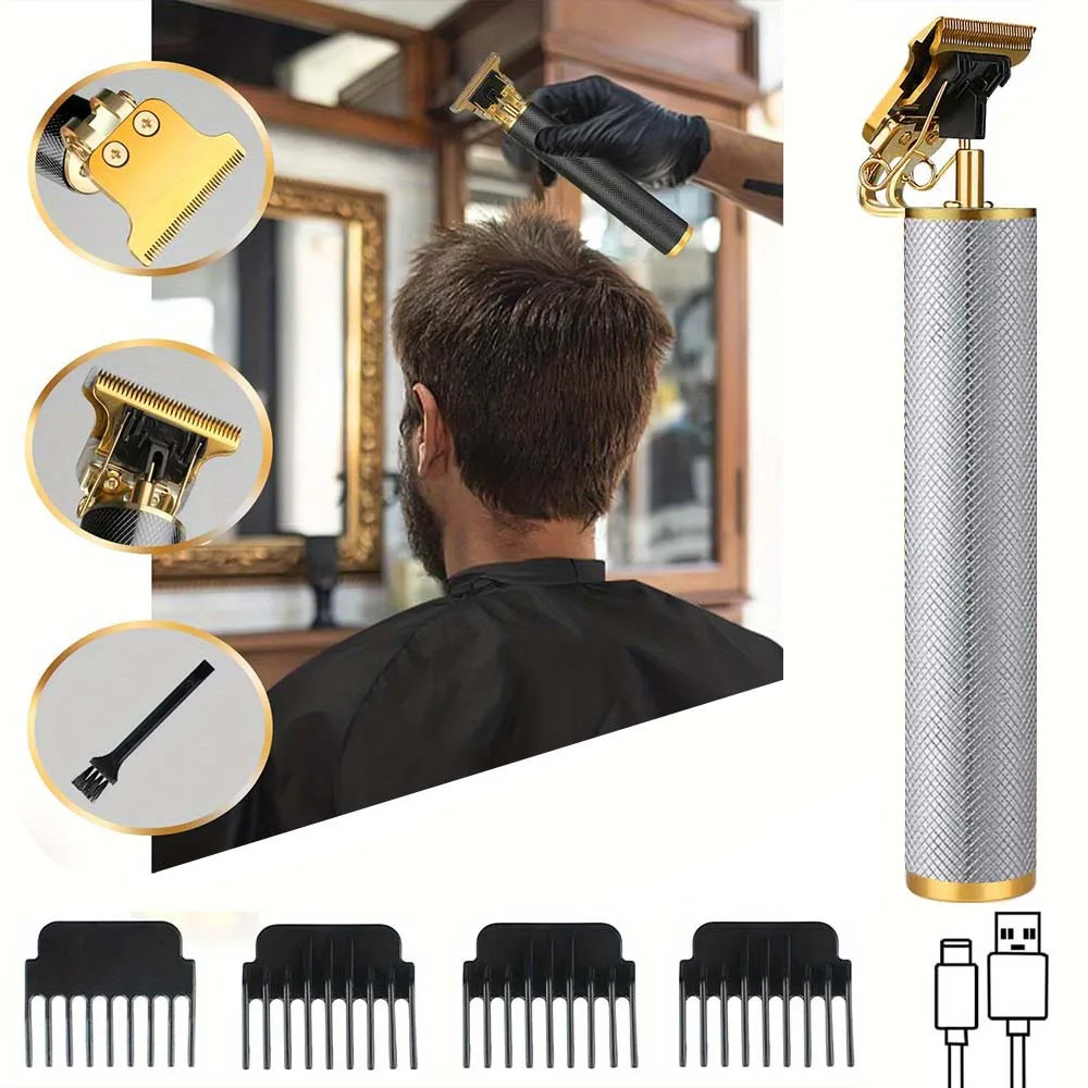 Professional Cordless Hair Clipper for Men Electric Barber Clipper & Hair Tri